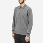 Norse Projects Men's Marco Merino Lambswool Polo Shirt in Grey Melange