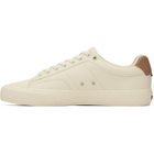 BOSS Off-White Plain & Grained Faux-Leather Sneakers