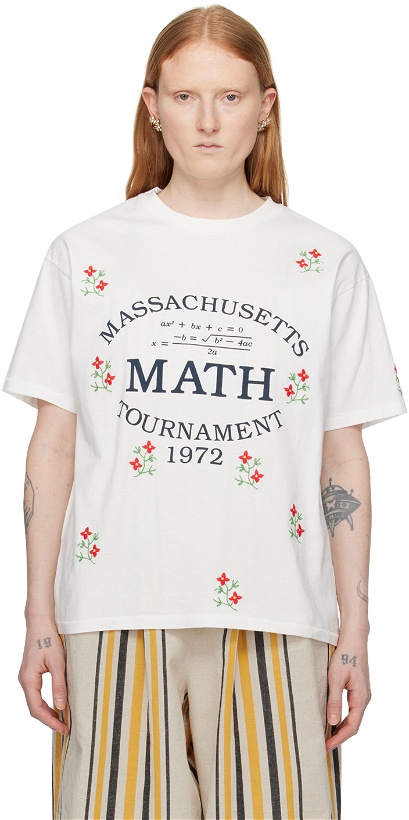 Photo: Bode White 'Tournament' T-Shirt