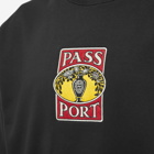Pass~Port Men's Vase Embroidery Sweat in Black
