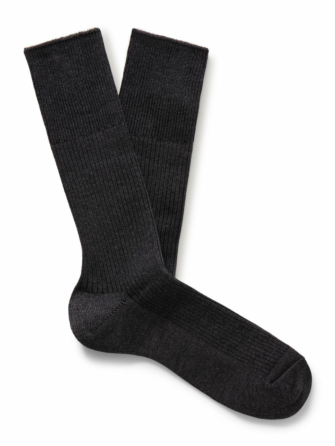 Photo: Anonymous Ism - Brilliant Ribbed-Knit Socks - Gray