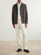 Mr P. - Wool, Silk and Linen-Blend Overshirt - Brown