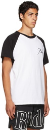 Rhude Black & White Raglan Logo T-Shirt