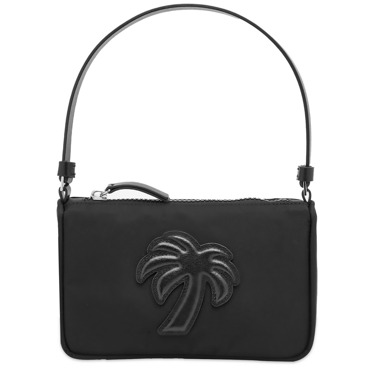 Palm Angels Women's Big Palm Nylon Pouch Bag in Black Palm Angels