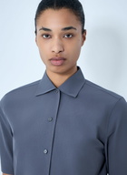Jil Sander Short-Sleeve Button-Down Crop Shirt