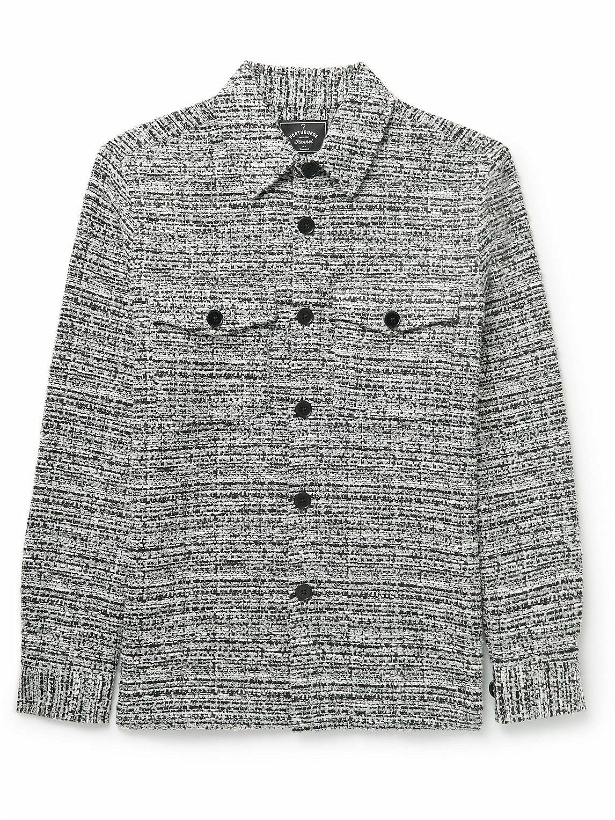 Photo: Portuguese Flannel - Moscatel Cotton-Blend Bouclé Shirt Jacket - Gray