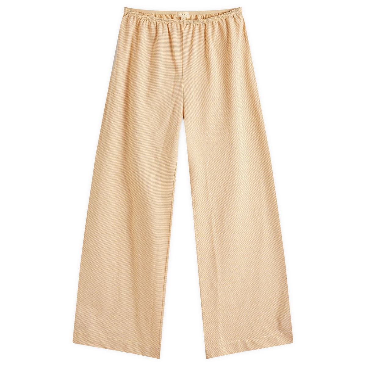 DONNI. Women's Jersey Stripe Simple Pant in Butter Stripe