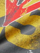 RRR123 - Love Stuff Paint-Splattered Logo-Print Cotton-Jersey T-Shirt - Gray