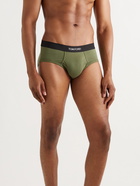 TOM FORD - Stretch-Cotton Briefs - Green