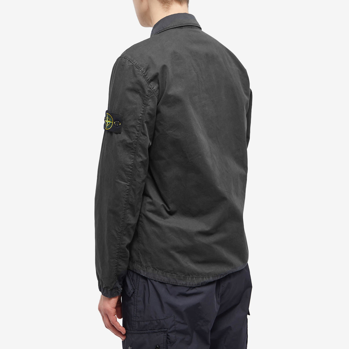 Stone Island Men's Brushed Cotton Canvas Canvas Zip Shirt Jacket