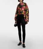 Junya Watanabe Glitter velvet leggings