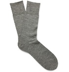 Falke - Mélange Merino Wool-Blend Socks - Gray