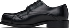 Stefan Cooke Black Slashed Square Toe Derbys