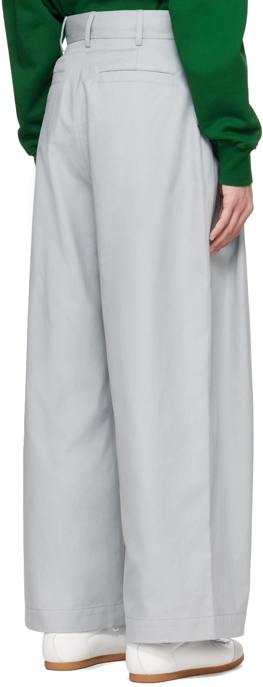 Meryll Rogge Gray Box Pleat Trousers