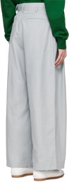 Meryll Rogge Gray Box Pleat Trousers