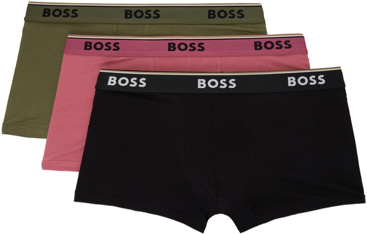 Photo: Boss Three-Pack Multicolor Stretch Boxers
