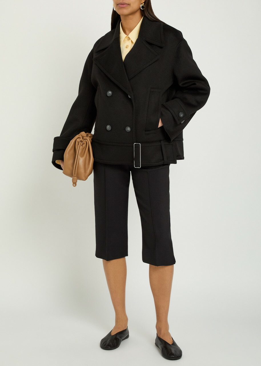 Joseph Weston Wool and Cashmere-blend Trench Jacket Black
