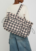 Damson Madder Eliza Checked Shell Tote bag - Yellow - One Size