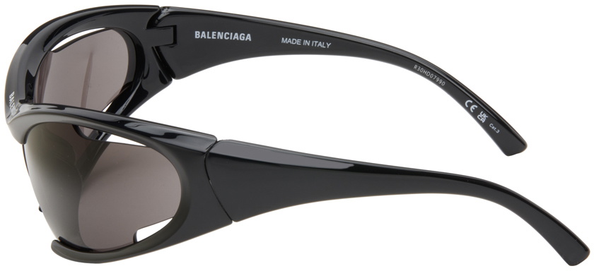 【BALENCIAGA】 DYNAMO RECTANGLE (EXCLUSIVE) BALENCIAGA Dynamo Rectangle Sunglasses in Black | REVERSIBLE