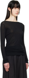 AMOMENTO Black Round T-shirt