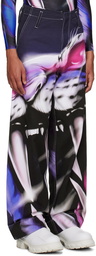 Gerrit Jacob Purple Printed Jeans