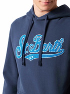 MC2 Saint Barth Man Blue Hoodie With St. Barth Terry Patch