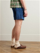 Folk - Assembly Straight-Leg Cotton Shorts - Blue