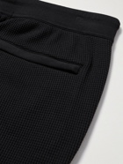 Theory - Balena Tapered Waffle-Knit Organic Cotton-Blend Drawstring Sweatpants - Black
