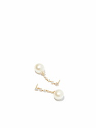 Lizzie Mandler Fine Jewelry 18K Yellow Gold Éclat Pearl Diamond Earrings