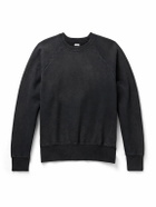 A.PRESSE - Vintage Cotton-Jersey Sweatshirt - Black