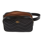 Gucci Black Quilted GG Marmont Belt Bag