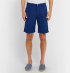 Massimo Alba - Slim-Fit Linen and Cotton-Blend Shorts - Blue