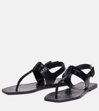 Christian Louboutin - Cubongo croc-effect leather thong sandals