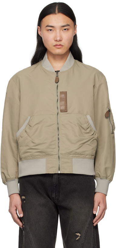 Photo: lesugiatelier Khaki Flight Bomber Jacket