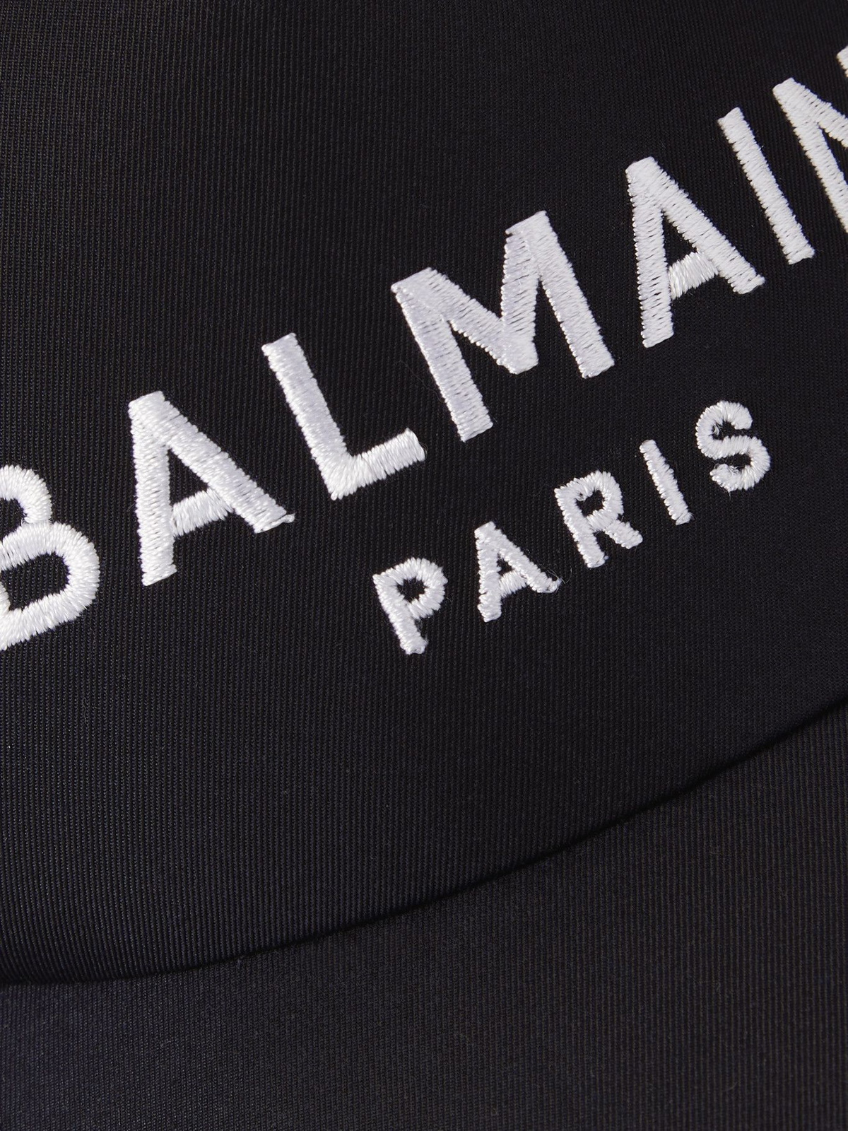 Balmain Logo Embroidered Cotton Twill Baseball Cap Balmain 7746