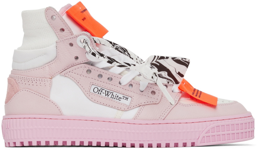 Pink off cheap white sneakers