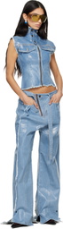 Ottolinger Blue Glazed Baggy Jeans