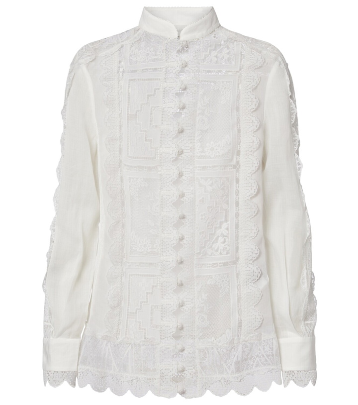 Photo: Zimmermann Floral lace ramie shirt