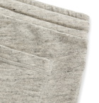 Hartford - Mélange Loopback Cotton-Jersey Drawstring Shorts - Gray