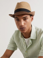 Paul Smith - Grosgrain-Trimmed Straw Trilby Hat - Brown