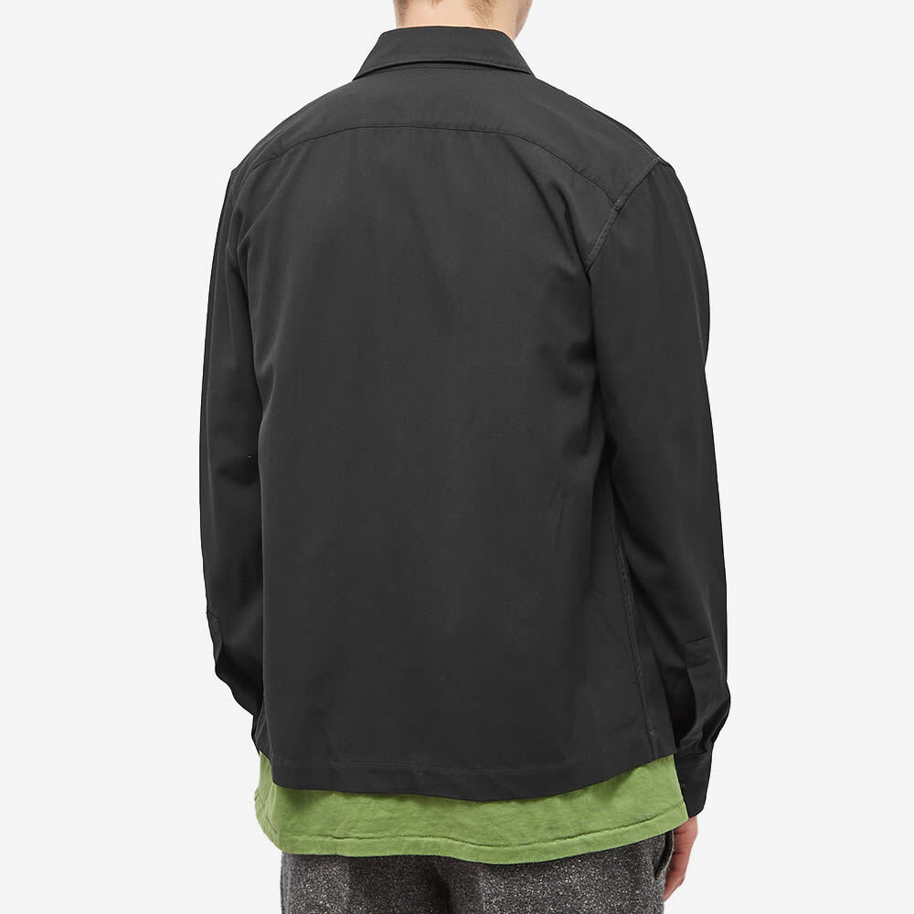 【月末まで】DRIES VAN NOTEN ジップシャツ ウール ブラック M Dries Van Noten Men's Wool Zip Overshirt in Black Dries Van Noten