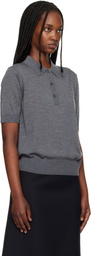 Loulou de Saison Gray Migo Fluid Cashmere Polo