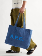 A.P.C. - Logo-Print Denim Tote Bag