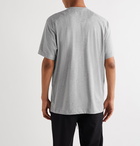 Y-3 - Logo-Print Mélange Cotton-Jersey T-Shirt - Gray