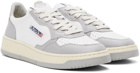 AUTRY White & Gray Medalist Low Sneakers