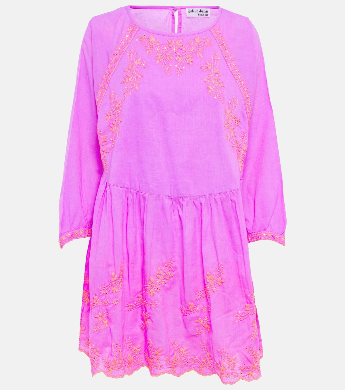 Juliet Dunn Embroidered cotton minidress Juliet Dunn