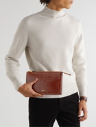 TOM FORD - Croc-Effect Leather Pouch