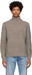 Theory Grey Wool & Cashmere Turtleneck