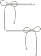 Marland Backus SSENSE Exclusive Silver Bow Hairpin Set