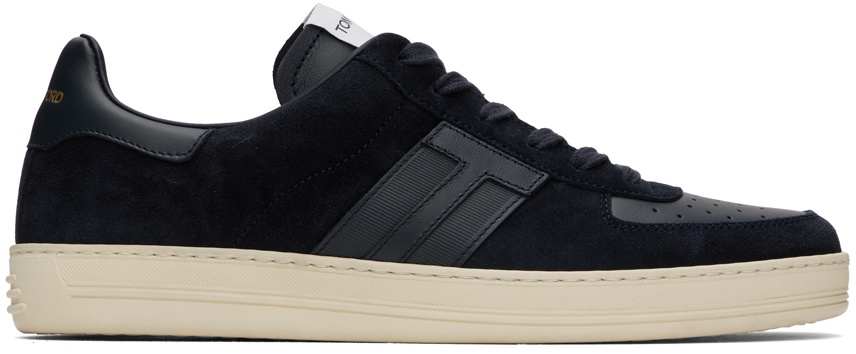 TOM FORD Navy Suede & Leather Radcliffe Sneakers